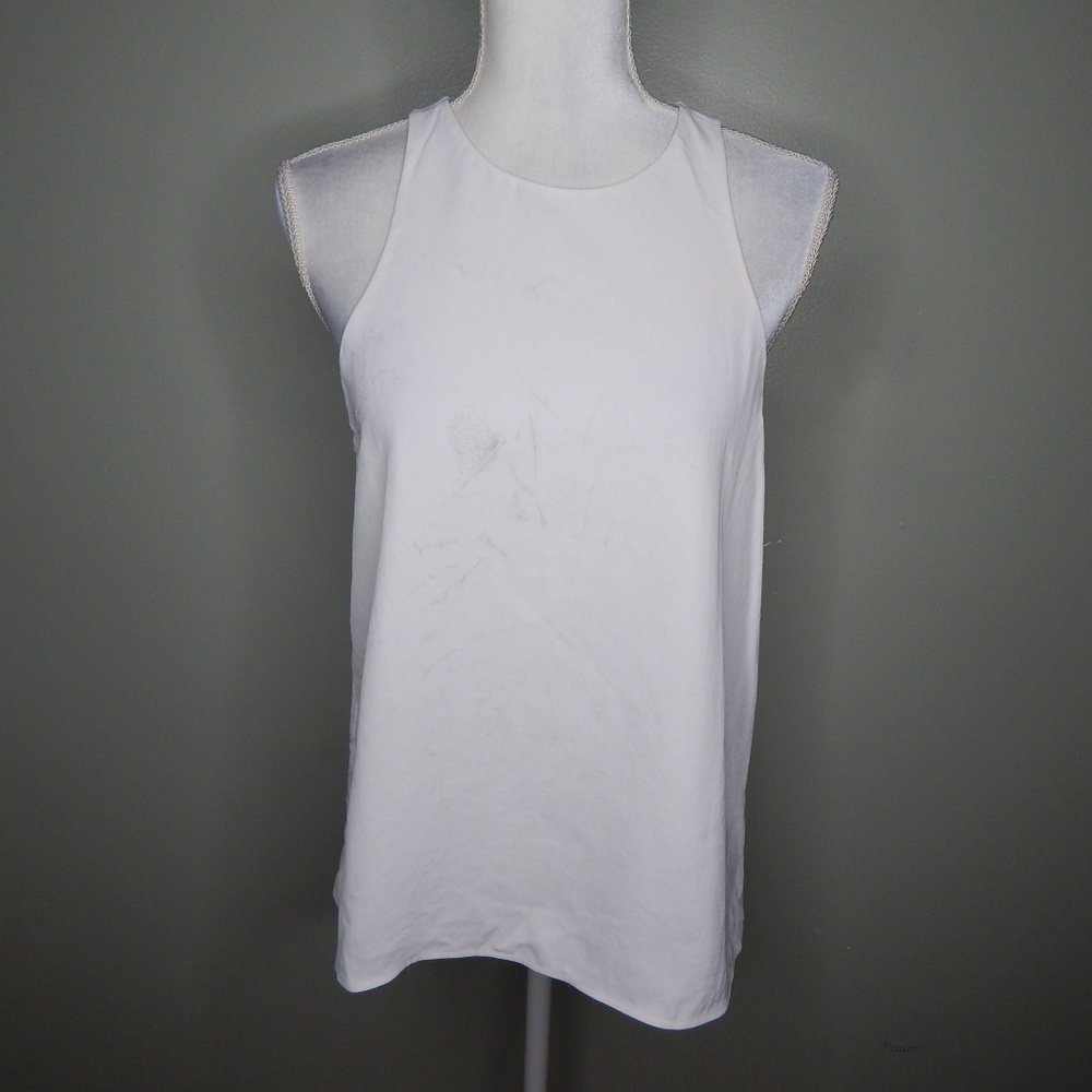 everlane women sleeveless shirt sz 6 white